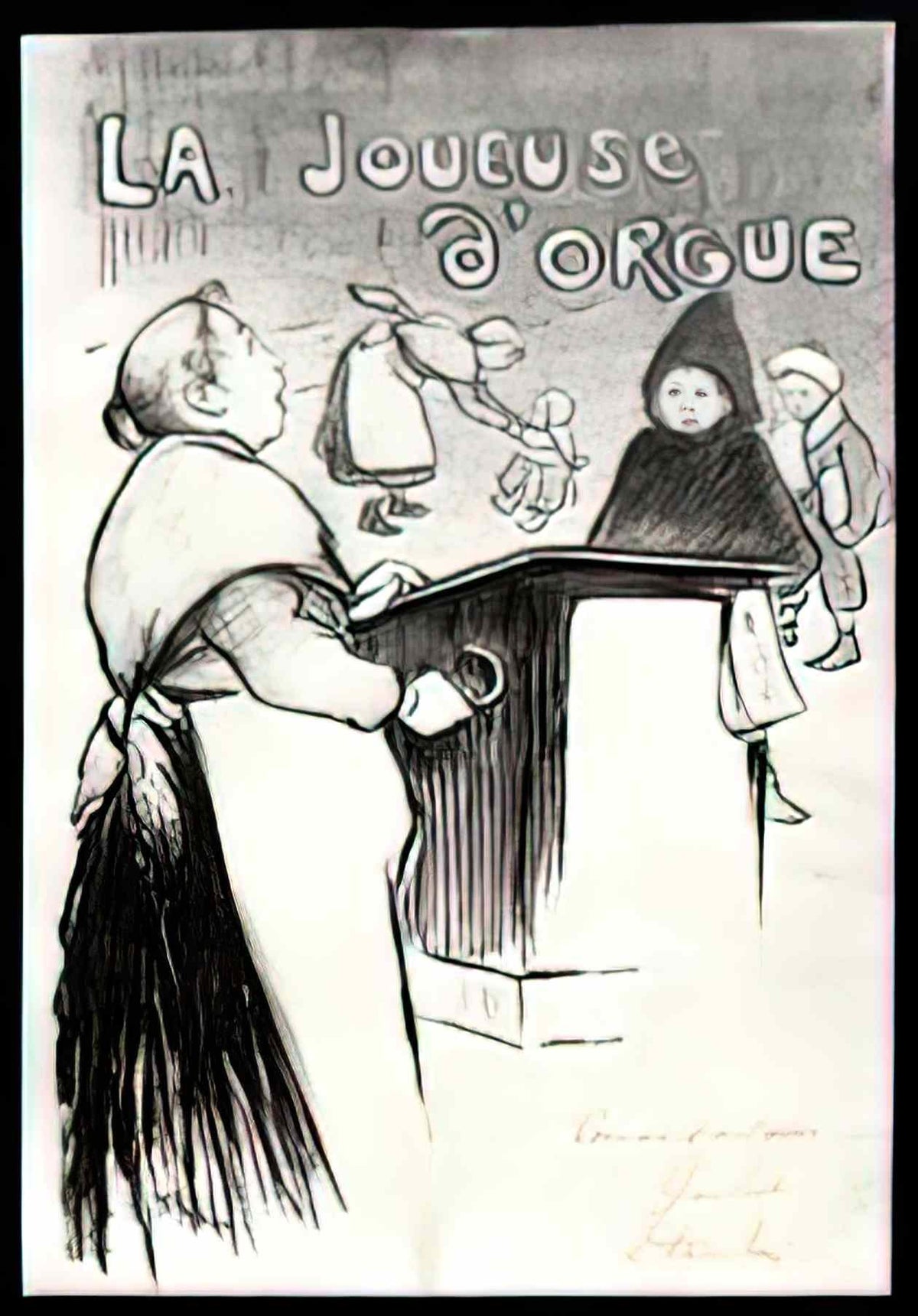 Theophile Steinlen la joueuse d orgue 1894 Art A4 Photo Print