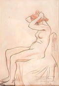 Theophile Steinlen la modele nu a la chevelure rousse Art A4 Photo Print