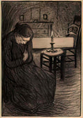 Theophile Steinlen la veillee 1907 Art A4 Photo Print