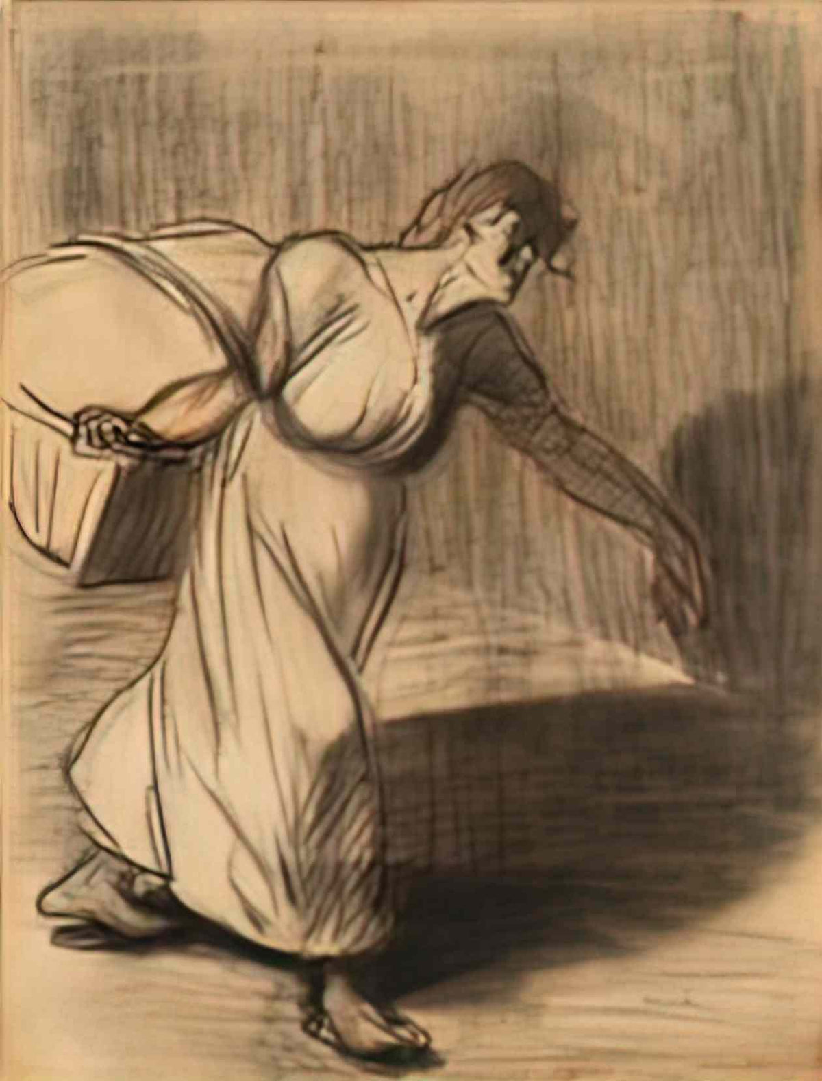 Theophile Steinlen laundress 1 Art A4 Photo Print
