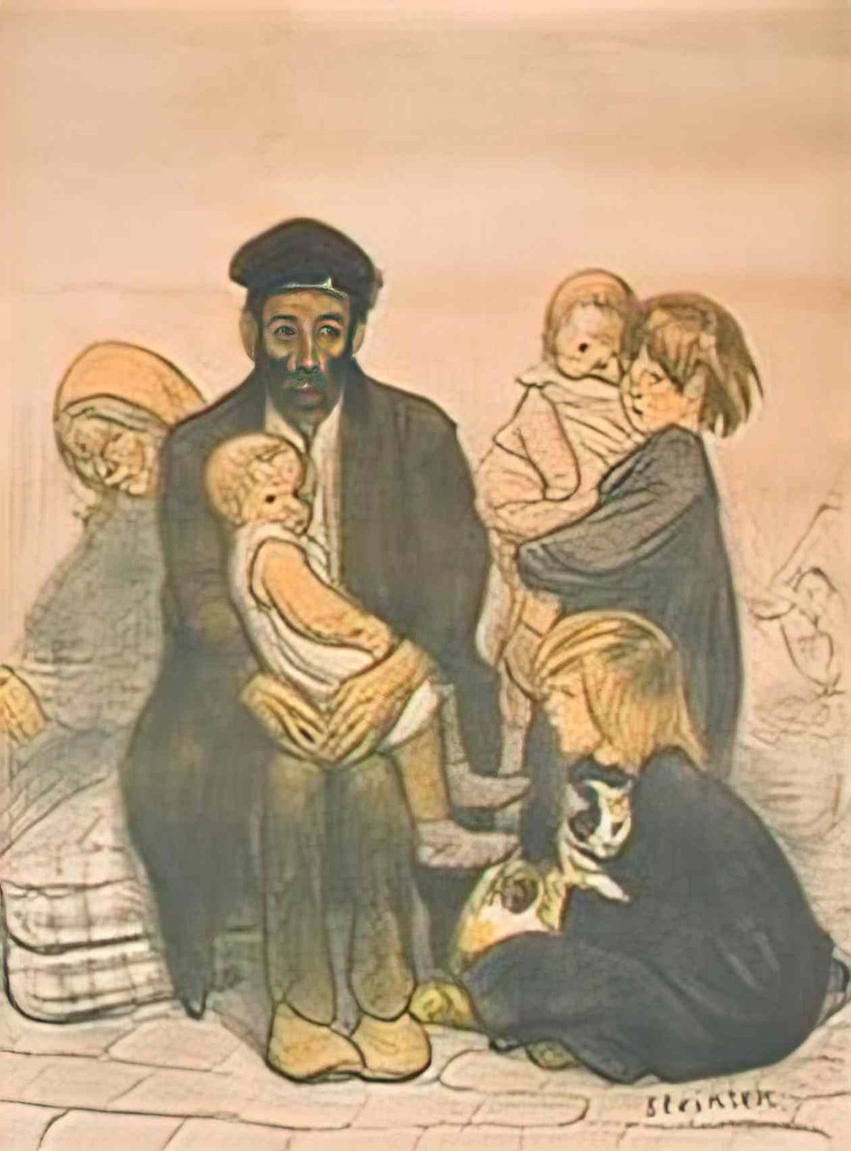 Theophile Steinlen le locataire 1913 1 Art A4 Photo Print
