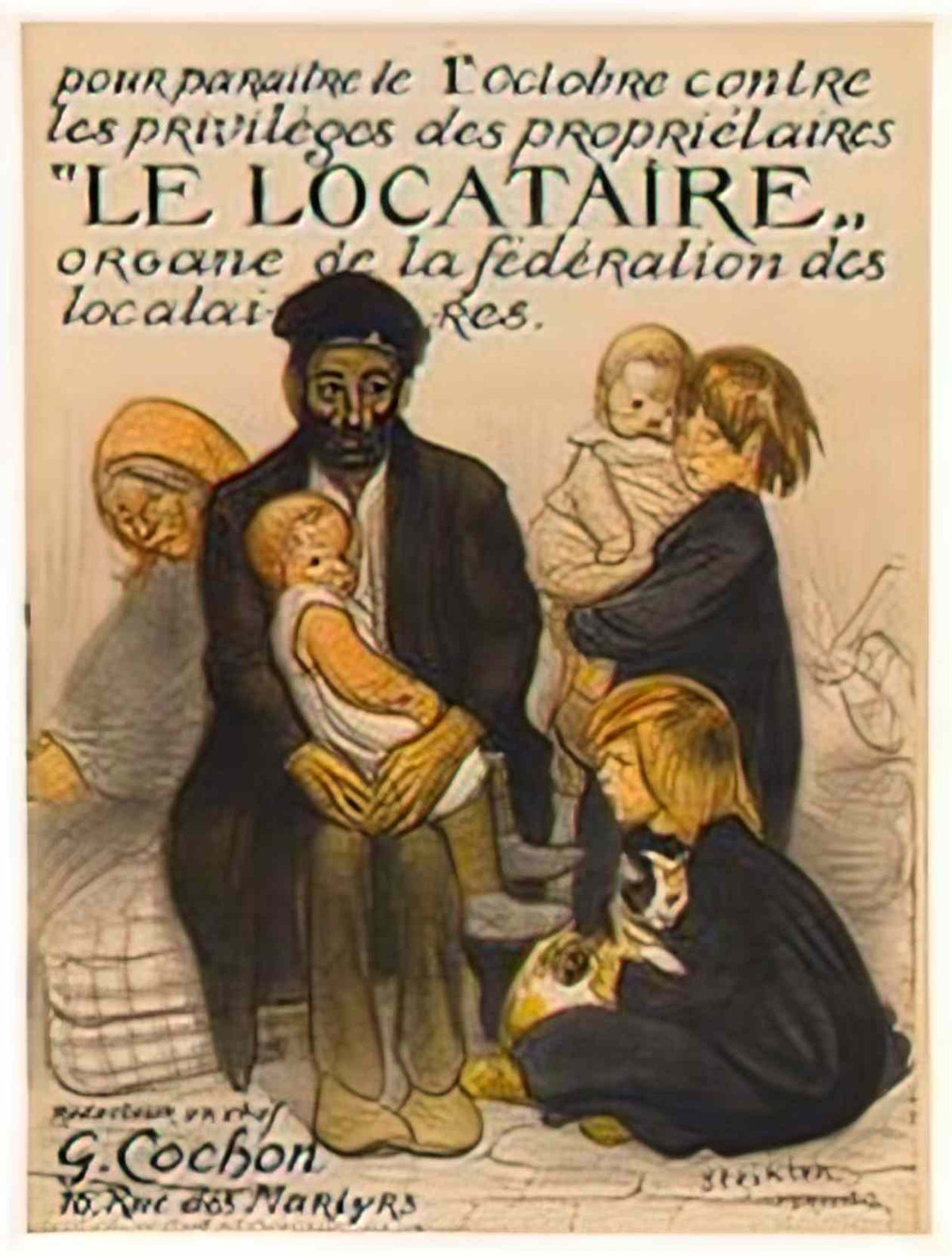 Theophile Steinlen le locataire 1913 3 Art A4 Photo Print