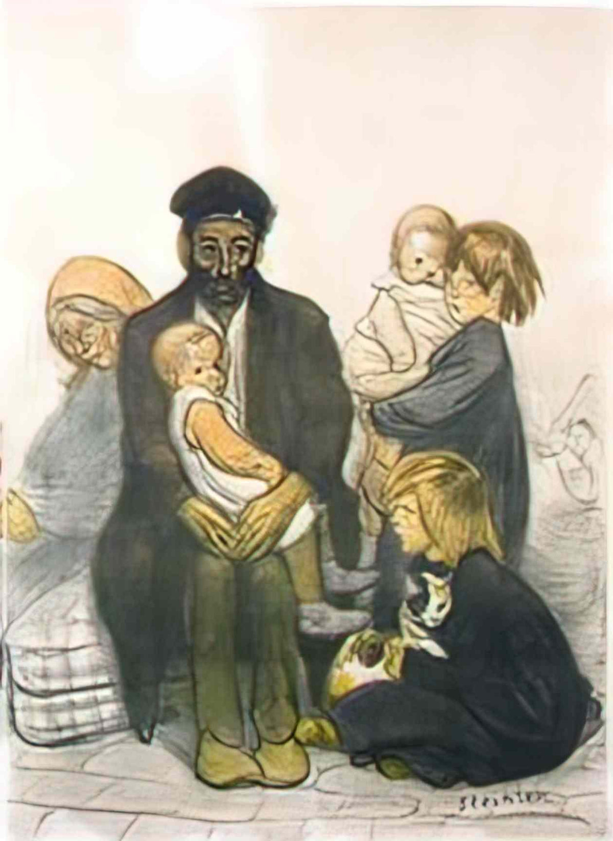 Theophile Steinlen le locataire 1913 Art A4 Photo Print