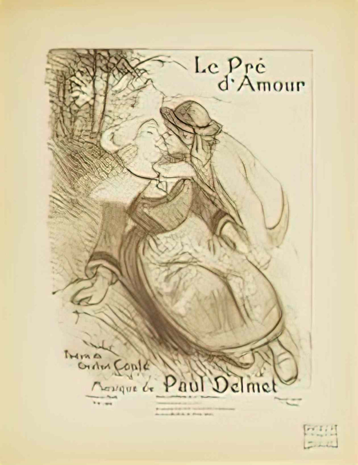 Theophile Steinlen le pre d amour 1899 Art A4 Photo Print