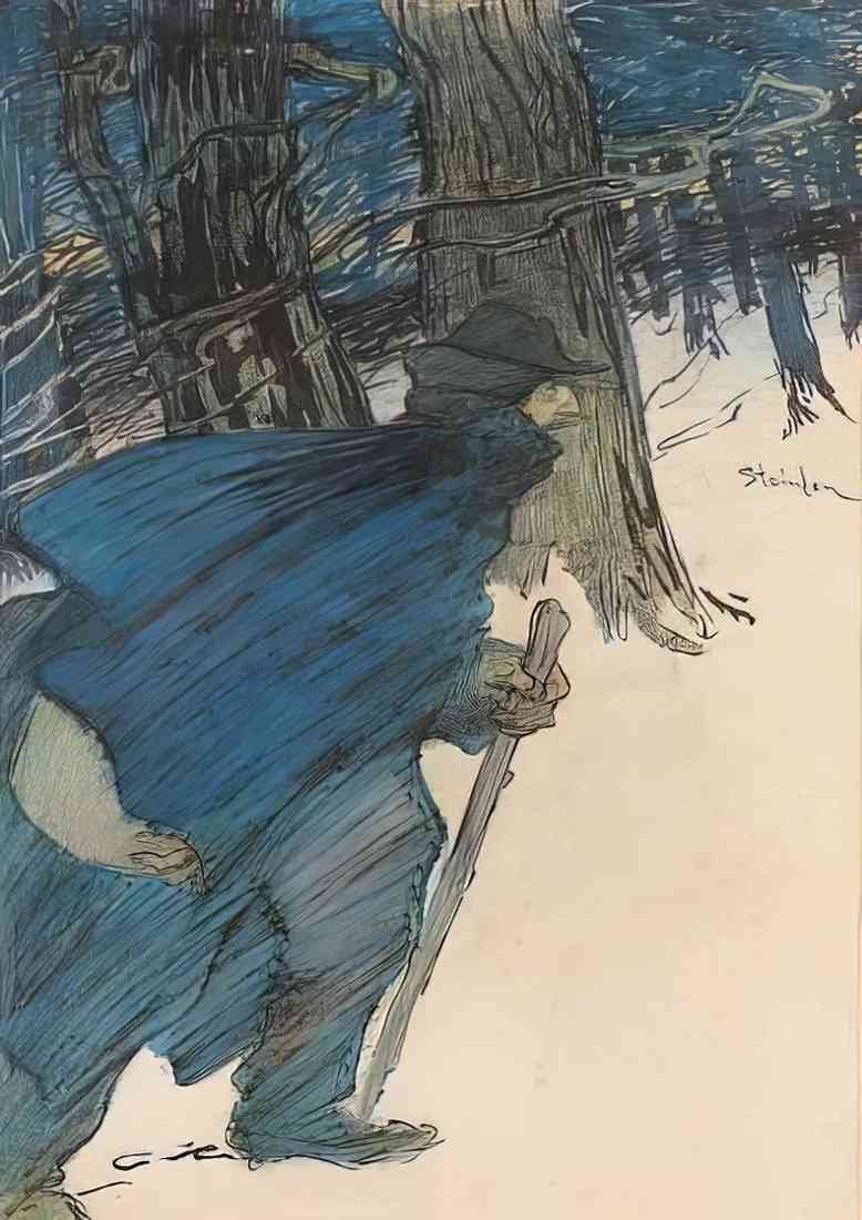 Theophile Steinlen le vagabond A4 Photo Print