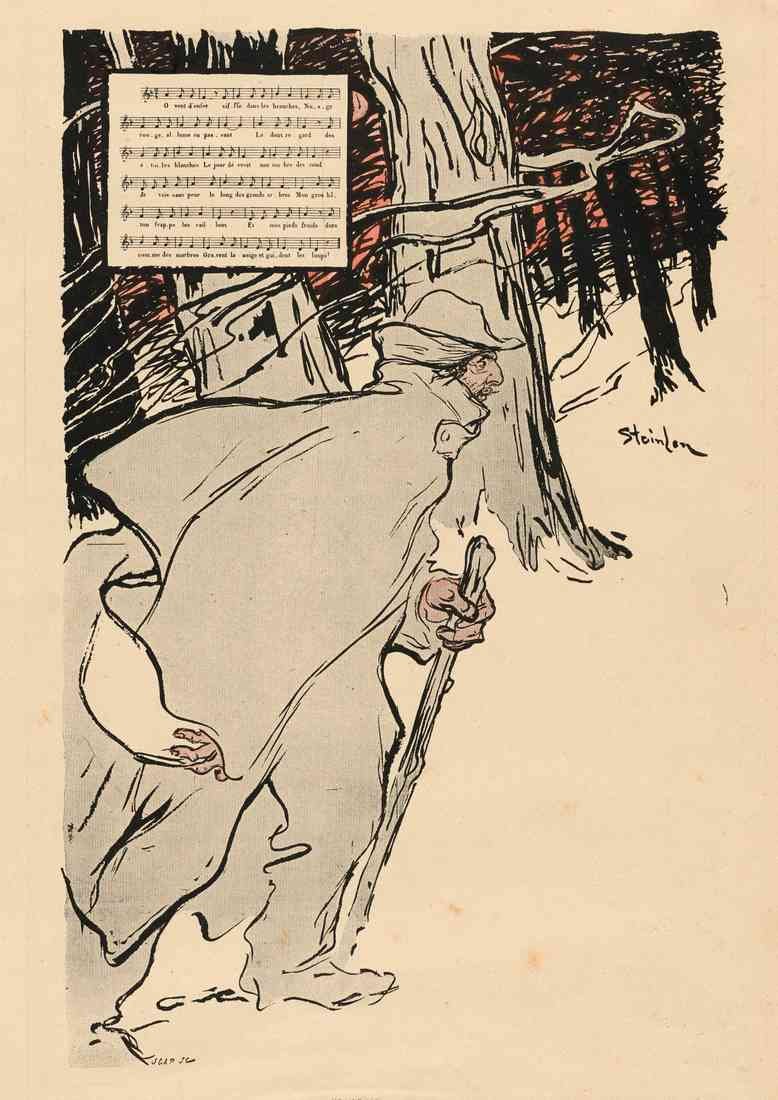 Theophile Steinlen le vagabond song A4 Photo Print