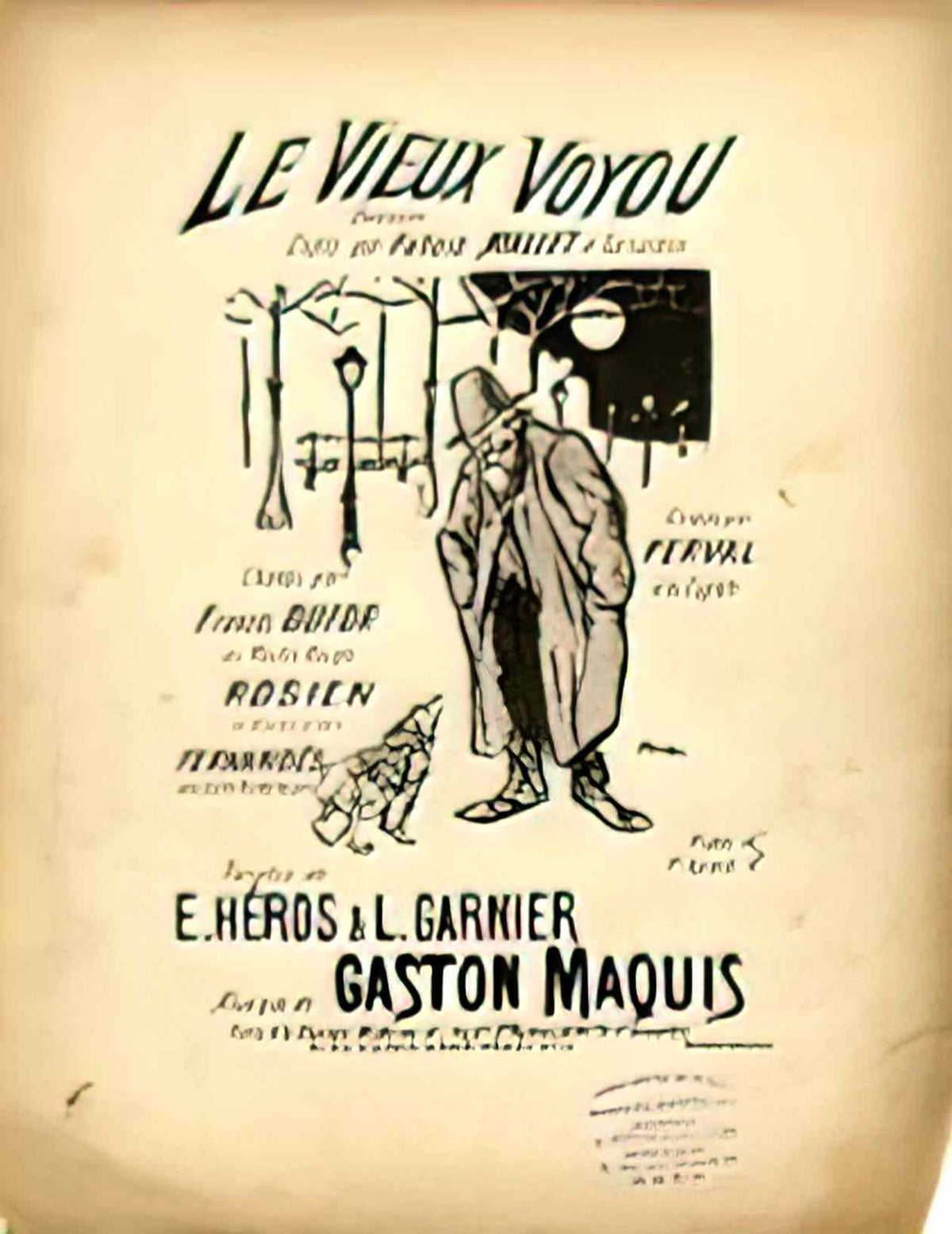 Theophile Steinlen le vieux voyou Art A4 Photo Print