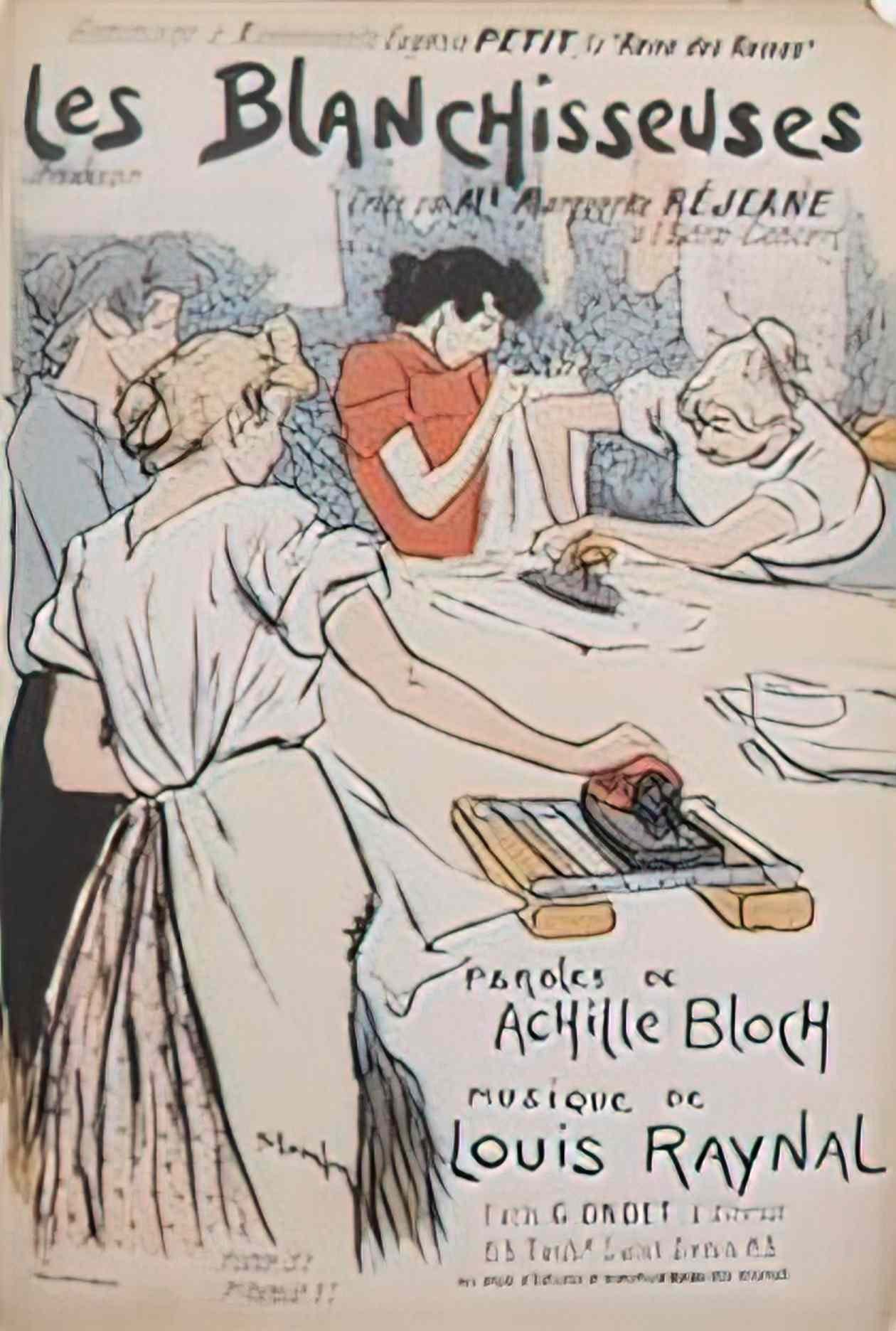 Theophile Steinlen les blanchisseuses 1893 Art A4 Photo Print
