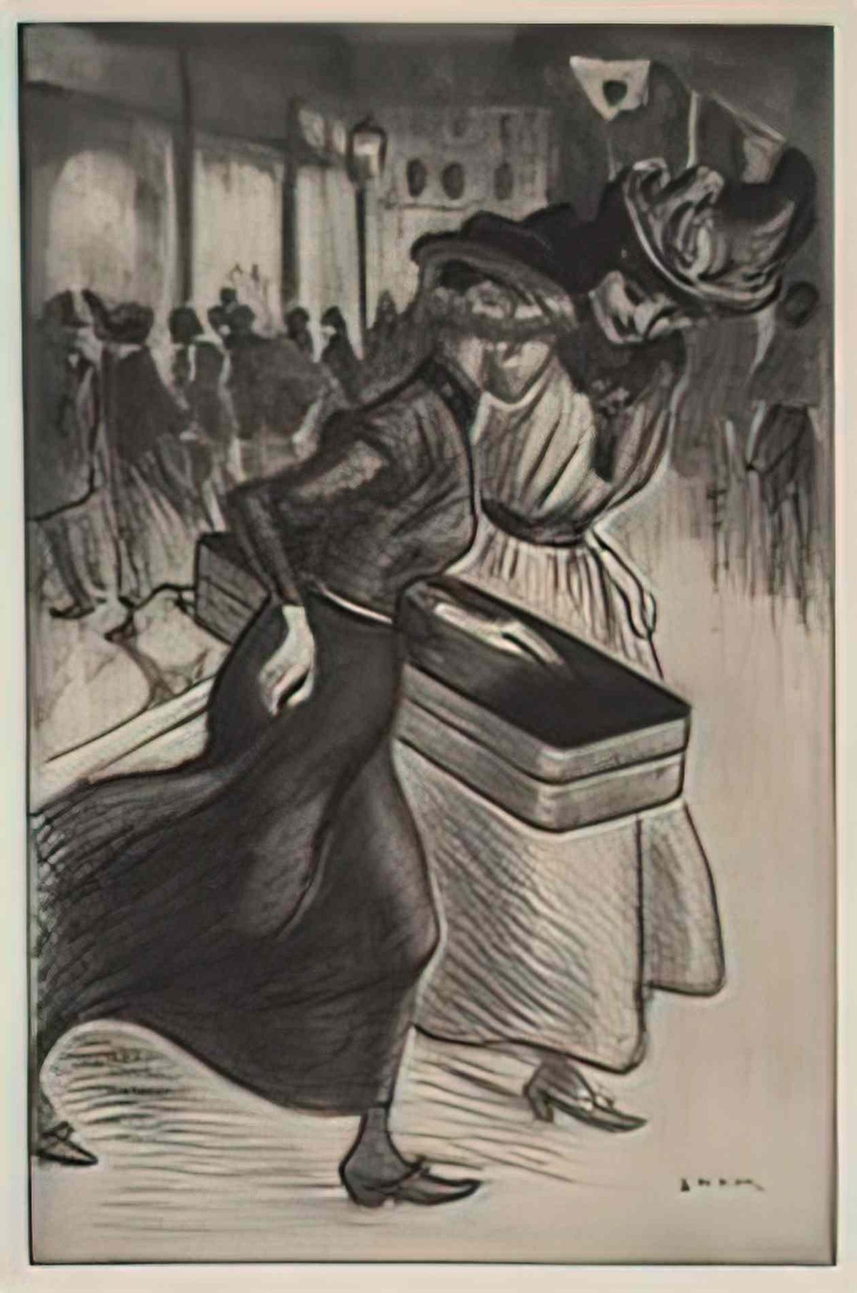 Theophile Steinlen les deux trottins 1902 Art A4 Photo Print