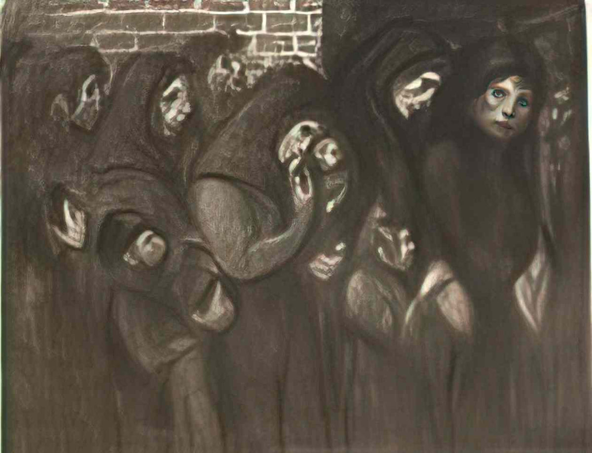 Theophile Steinlen les veuves de courrieres 1909 Art A4 Photo Print