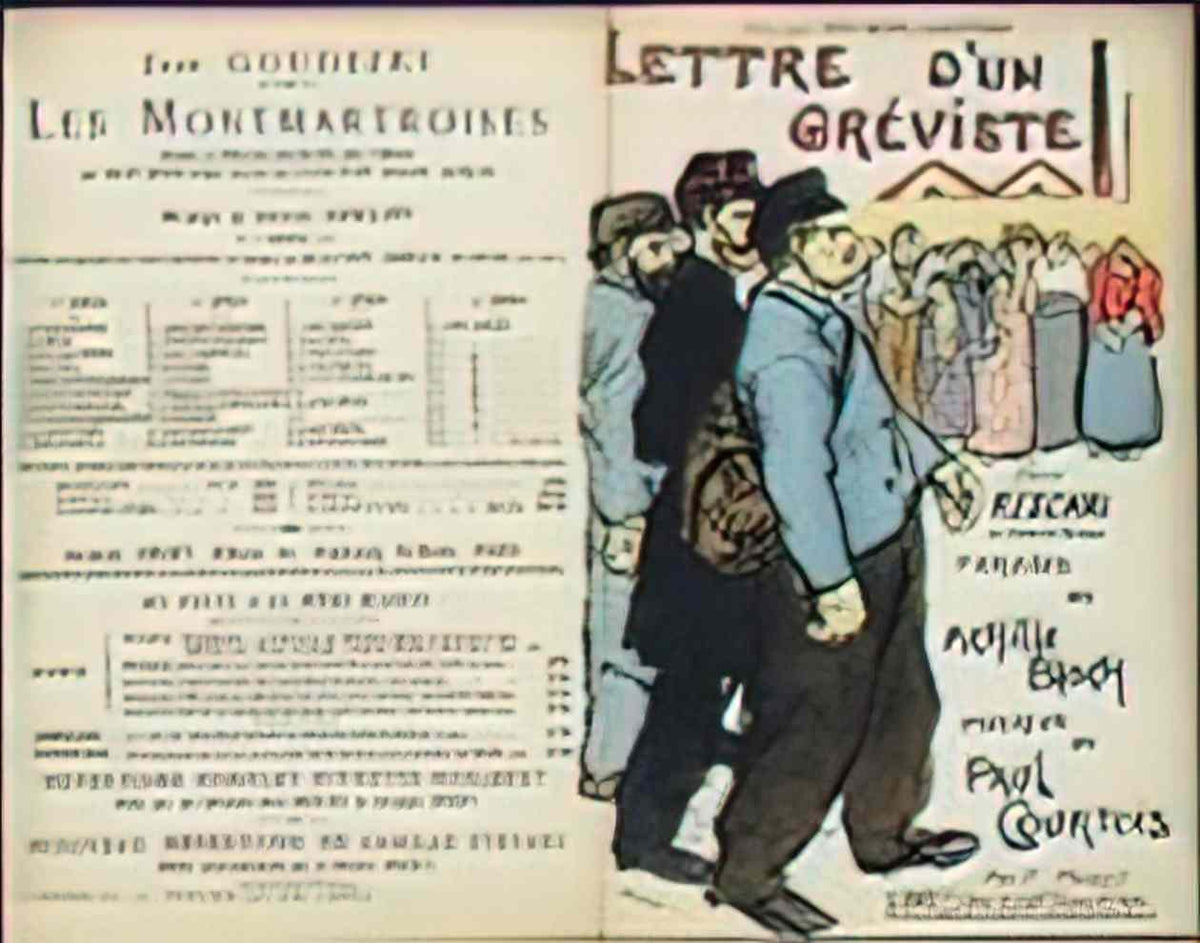 Theophile Steinlen lettre d un greviste 1893 Art A4 Photo Print