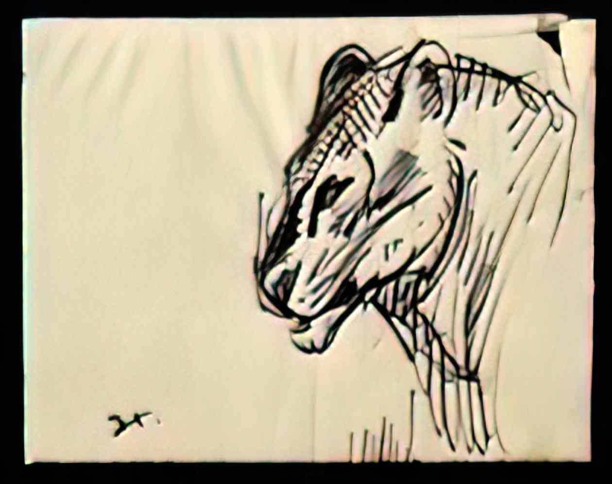 Theophile Steinlen lion Art A4 Photo Print