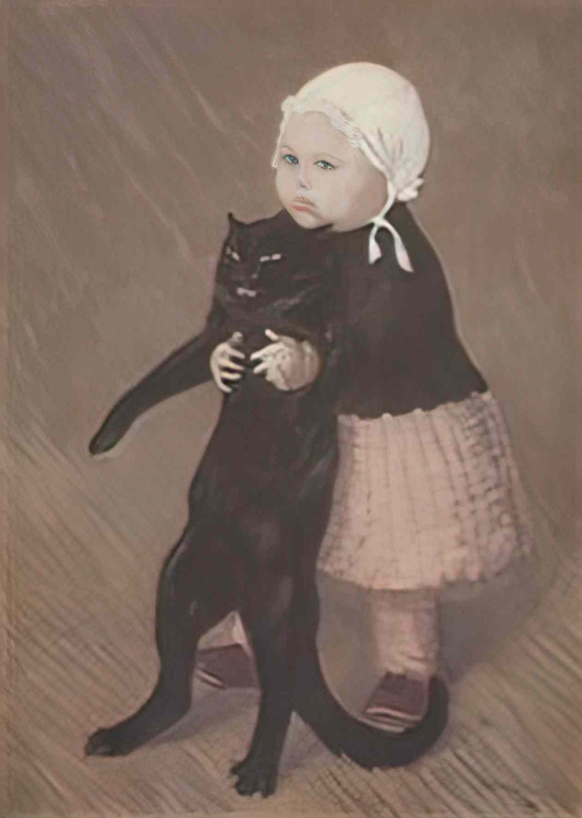Theophile Steinlen little girl with cat 1889 Art A4 Photo Print