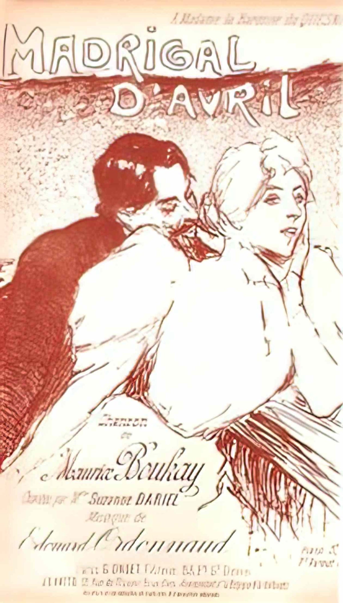 Theophile Steinlen madrigal d avril Art A4 Photo Print