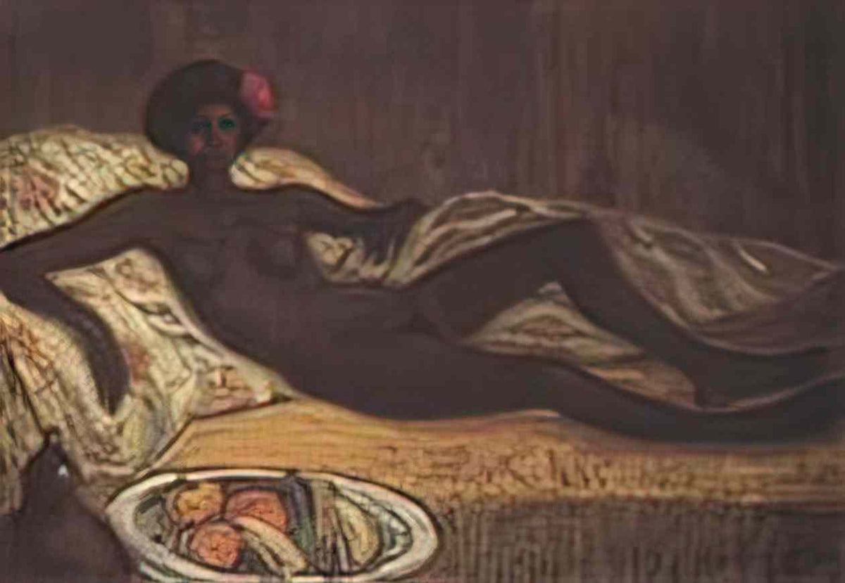 Theophile Steinlen massaida on the divan 1912 Art A4 Photo Print