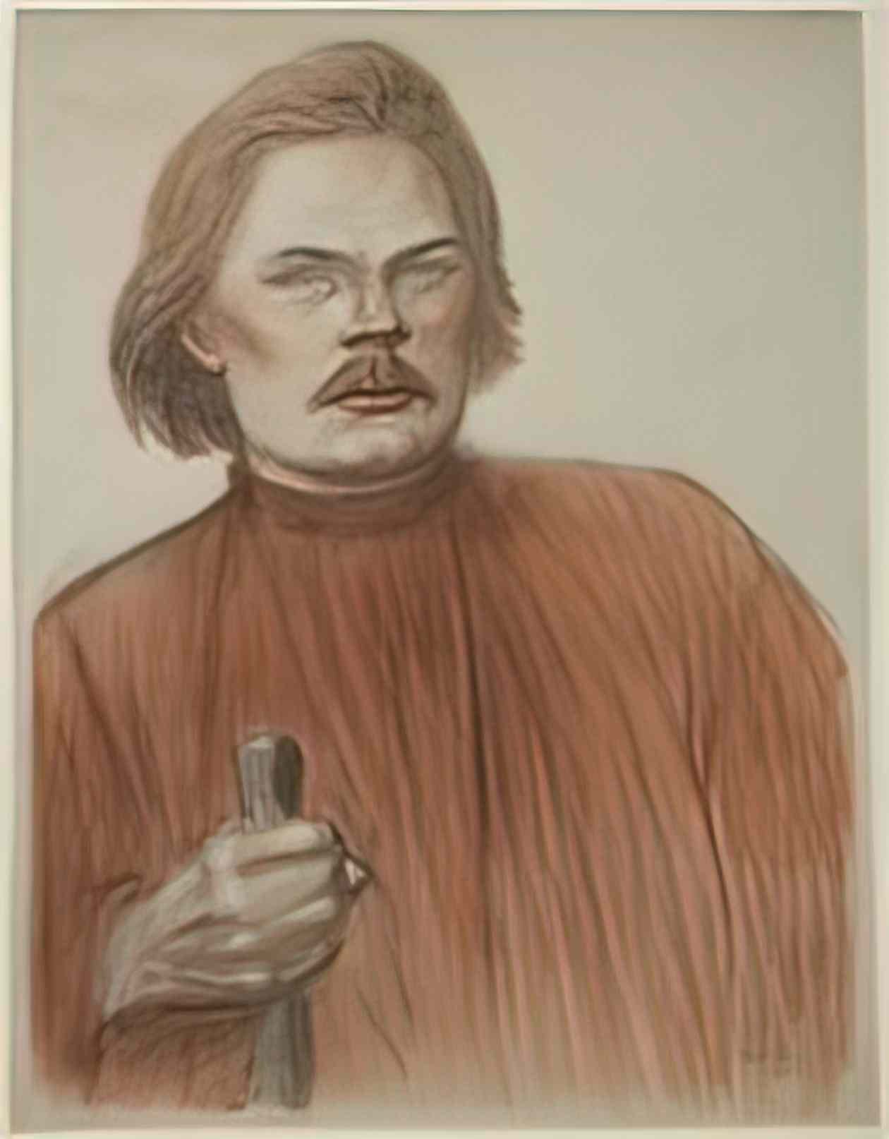 Theophile Steinlen maxime gorki mi corps de face 1905 2 Art A4 Photo Print