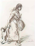 Theophile Steinlen mere et enfant Art A4 Photo Print