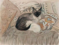 Theophile Steinlen mother cat Art A4 Photo Print