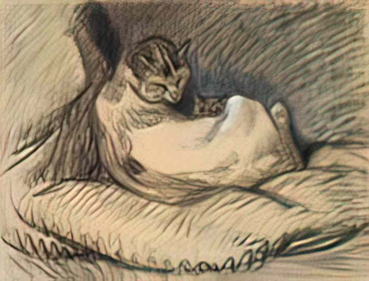 Theophile Steinlen mother cat la mere chatte Art A4 Photo Print