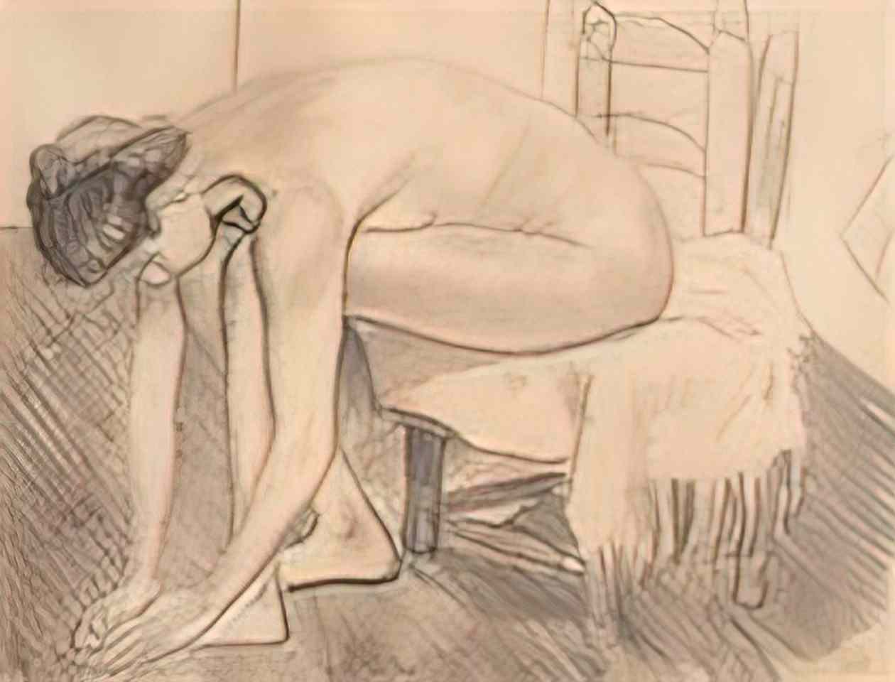 Theophile Steinlen nu 1 Art A4 Photo Print
