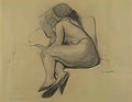 Theophile Steinlen nu de dos Art A4 Photo Print