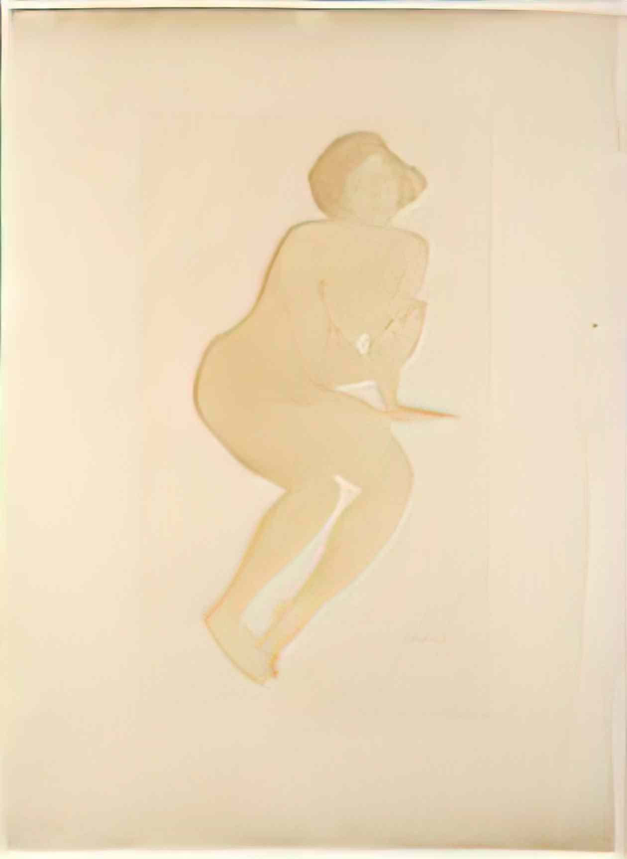 Theophile Steinlen nude etching Art A4 Photo Print