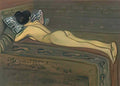 Theophile Steinlen nude on bed 1 Art A4 Photo Print