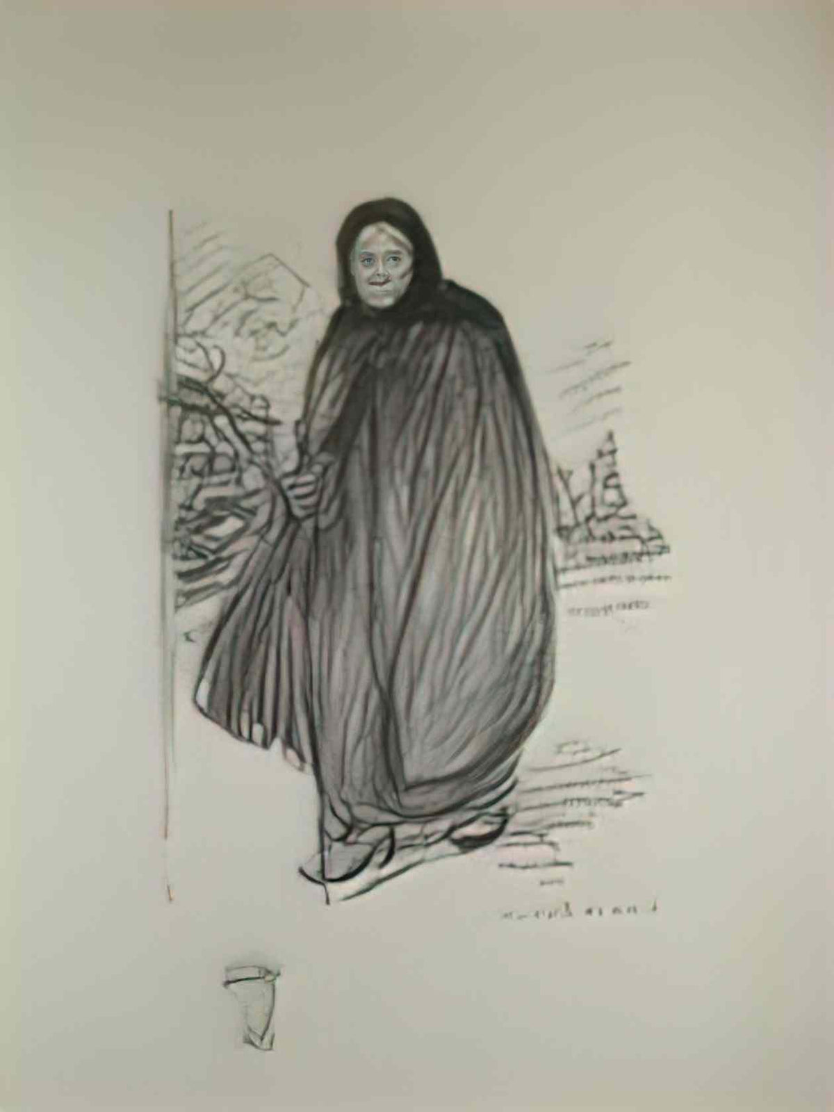 Theophile Steinlen old woman Art A4 Photo Print