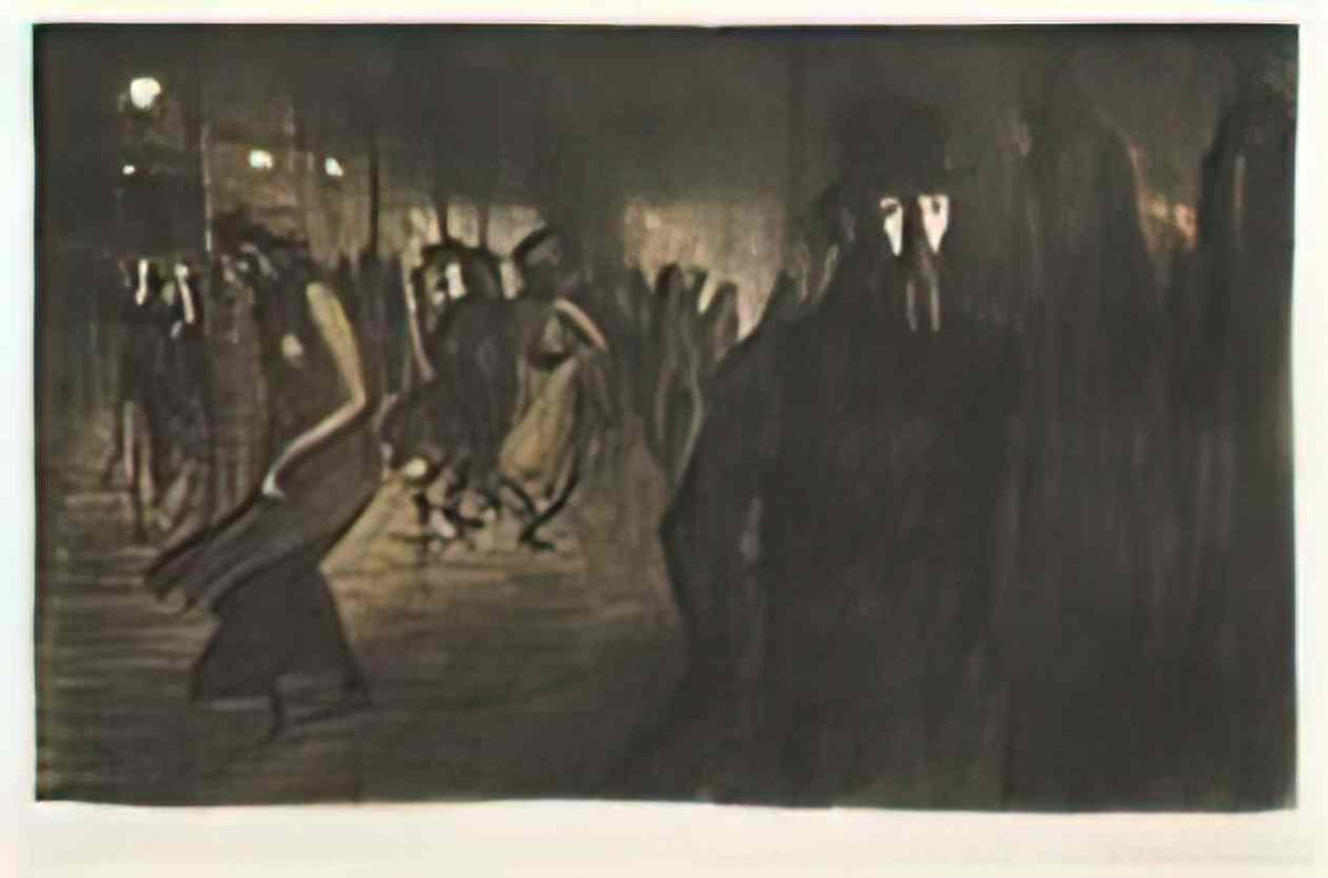 Theophile Steinlen paris la nuit 1903 Art A4 Photo Print