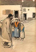 Theophile Steinlen pauvre aveugle Art A4 Photo Print