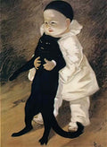 Theophile Steinlen pierrot et le chat xx private collection Art A4 Photo Print