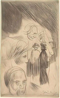 Theophile Steinlen planche de croquis no 8 Art A4 Photo Print