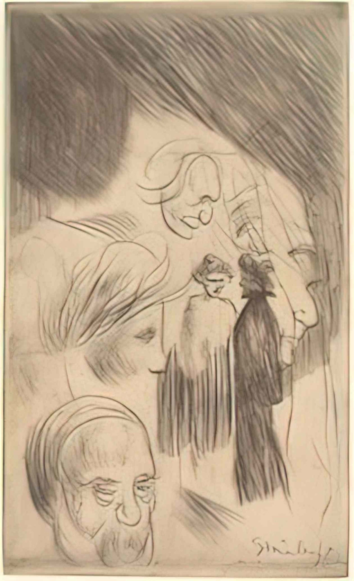 Theophile Steinlen planche de croquis no 8 Art A4 Photo Print