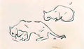 Theophile Steinlen playful cats Art A4 Photo Print