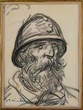 Theophile Steinlen portrait de poilu Art A4 Photo Print