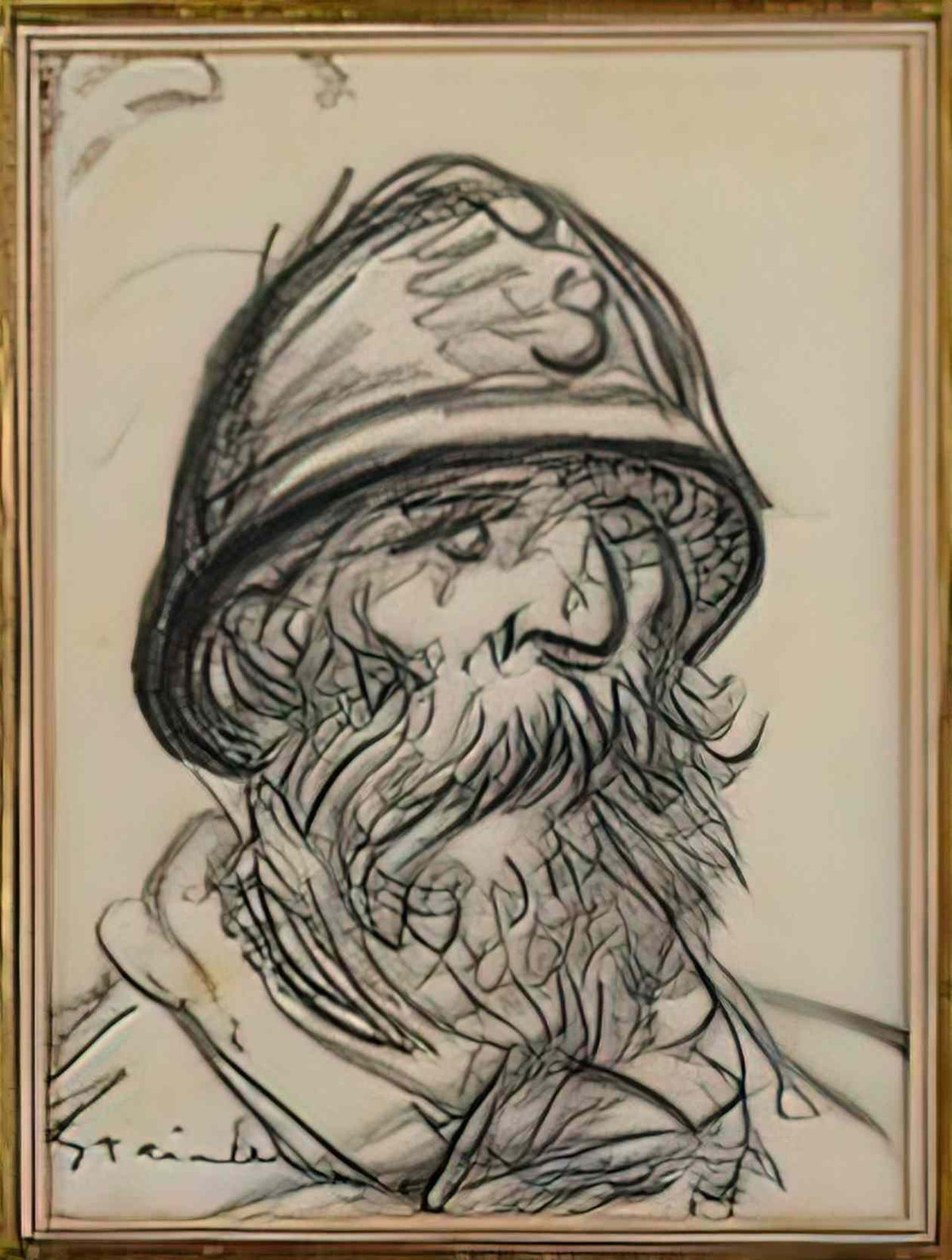 Theophile Steinlen portrait de poilu Art A4 Photo Print
