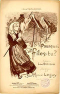 Theophile Steinlen pourquoi files tu 1895 Art A4 Photo Print