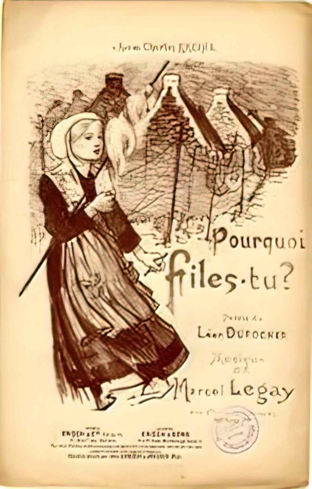 Theophile Steinlen pourquoi files tu 1895 Art A4 Photo Print