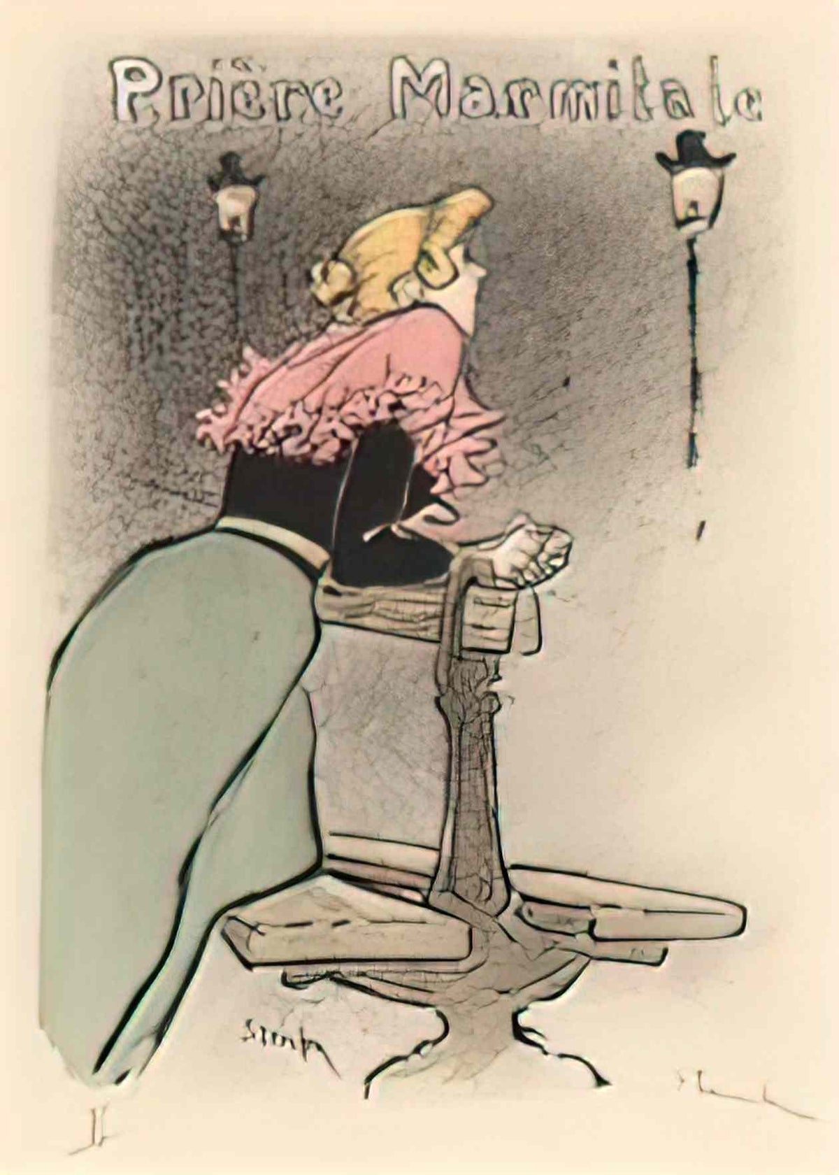 Theophile Steinlen priere marmitale 1894 Art A4 Photo Print