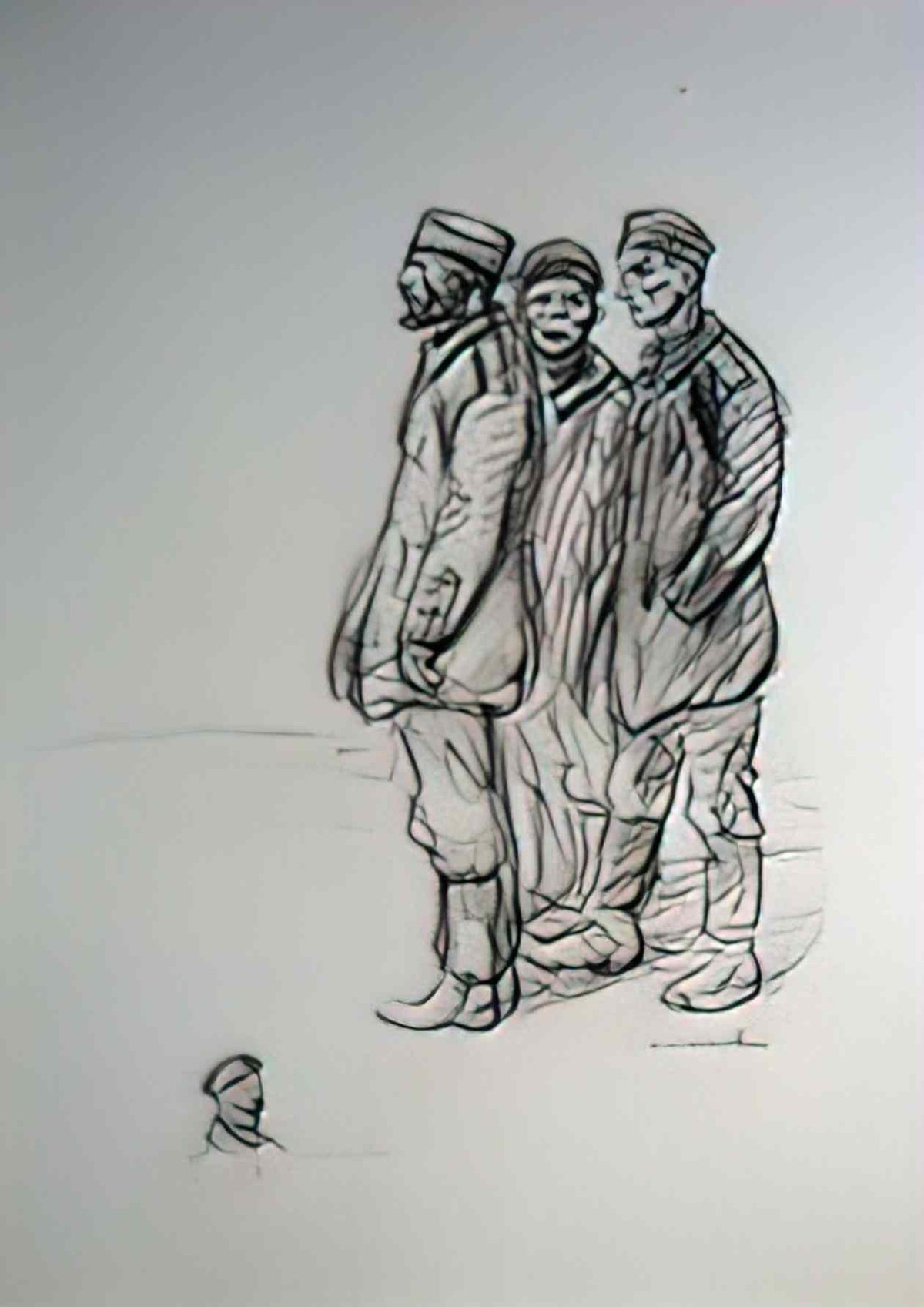 Theophile Steinlen prisonniers boches 1916 Art A4 Photo Print