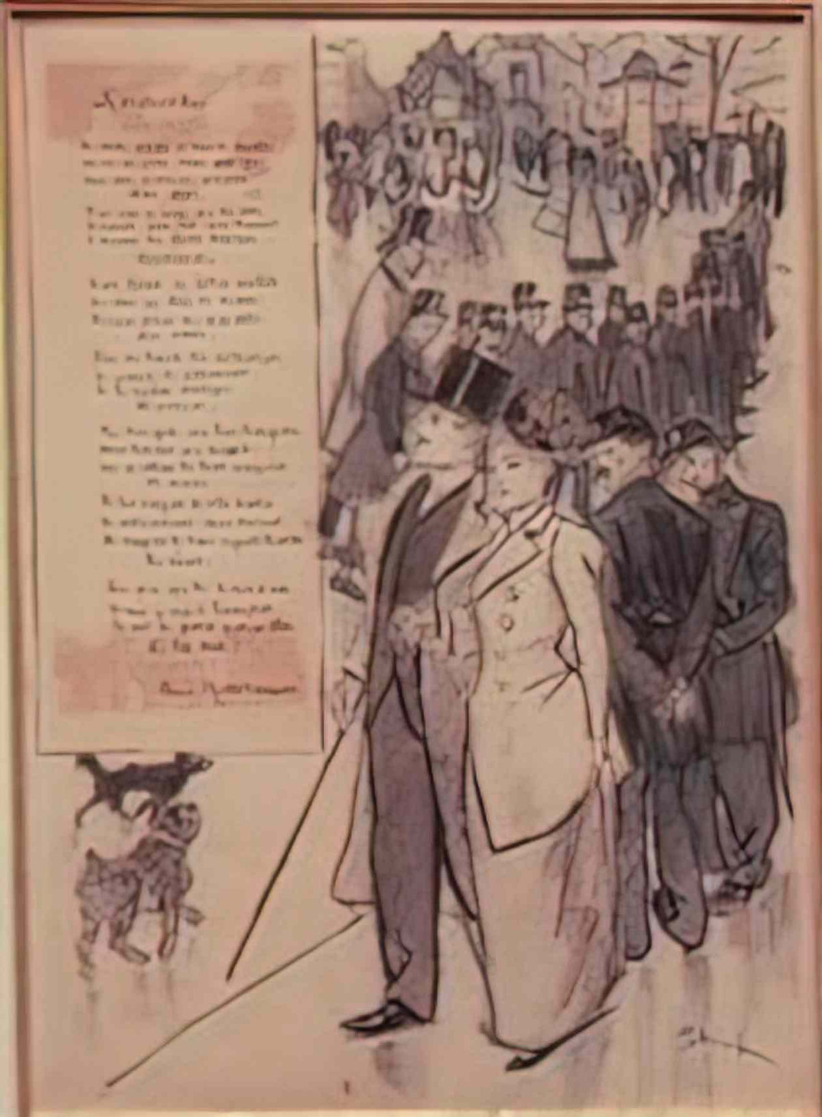 Theophile Steinlen promenade Art A4 Photo Print