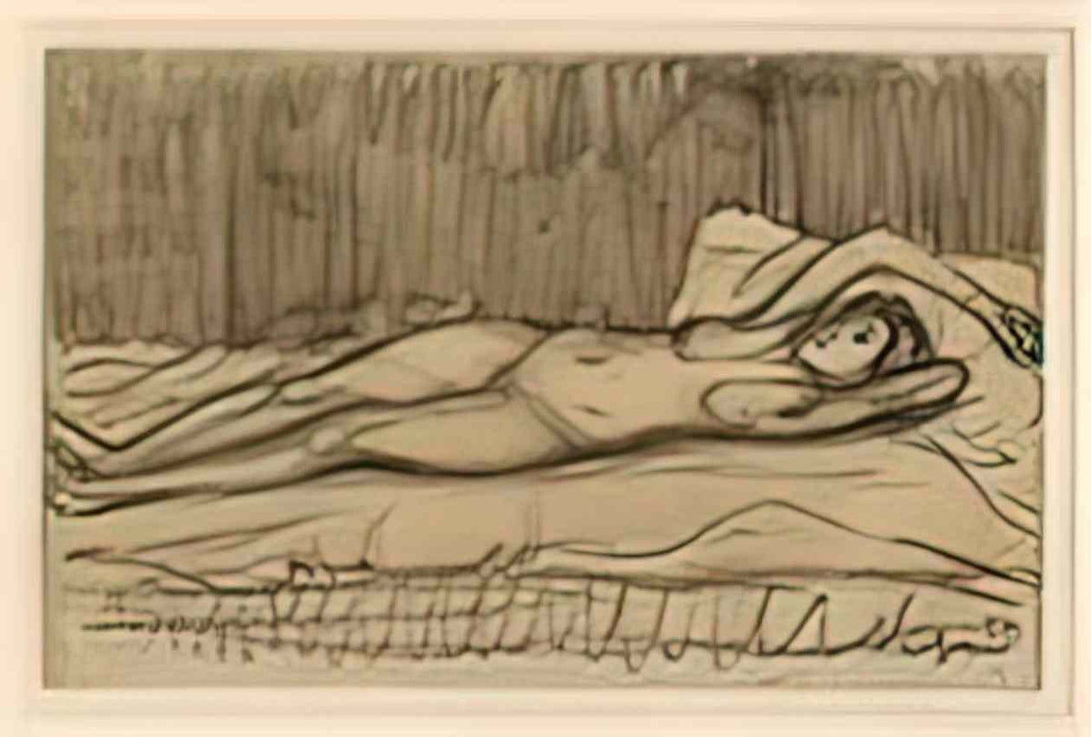 Theophile Steinlen reclining female nude 1 Art A4 Photo Print