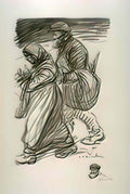 Theophile Steinlen refugees 1916 Art A4 Photo Print