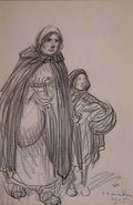Theophile Steinlen refugees Art A4 Photo Print