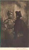 Theophile Steinlen rencontre 1902 Art A4 Photo Print