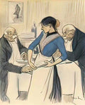 Theophile Steinlen retraites Art A4 Photo Print