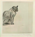 Theophile Steinlen seated cat Art A4 Photo Print