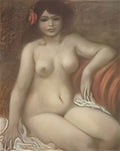 Theophile Steinlen seated nude 1900 Art A4 Photo Print
