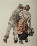 Theophile Steinlen soir d ete Art A4 Photo Print
