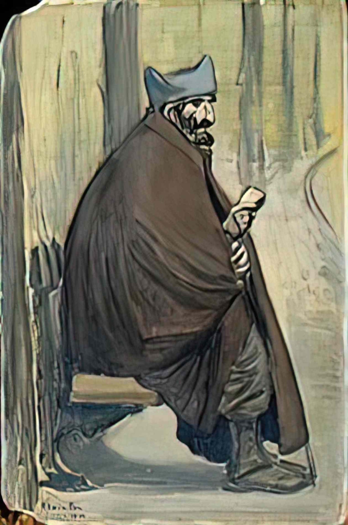 Theophile Steinlen soldat convalescent assis 1916 Art A4 Photo Print